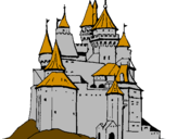 Disegno Castello medievale  pitturato su michele