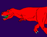 Disegno Tyrannosaurus Rex  pitturato su niccolò strangio