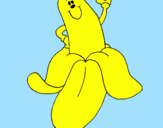 Disegno Banana pitturato su rachele