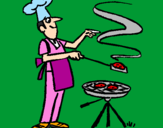 Disegno Barbecue pitturato su Eleonora