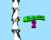 Disegno Madagascar 2 Pinguino pitturato su roberta