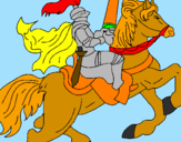 Disegno Cavaliere a cavallo pitturato su jiulio  cesar