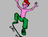 Disegno Skateboard pitturato su DAVIDE G.