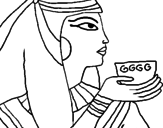 Disegno Tomba di Nakht  pitturato su susy
