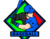 Disegno Logotipo baseball  pitturato su sam