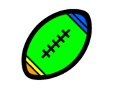Disegno Pallone da calcio americano II pitturato su andrea