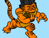 Disegno Giocatore tigre  pitturato su Alessioooo