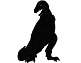 Disegno Tyrannosaurus Rex pitturato su ale