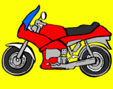 Disegno Motocicletta  pitturato su jacopo izzo