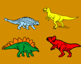 Disegno Dinosauri di terra  pitturato su NICHOLAS