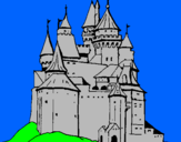 Disegno Castello medievale  pitturato su CESARE