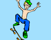 Disegno Skateboard pitturato su stefano