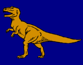 Disegno Tyrannosaurus Rex  pitturato su Notturno