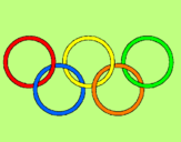 Disegno Anelli dei giochi olimpici  pitturato su SILVIA