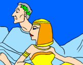 Disegno Cesare e Cleopatra  pitturato su naty b