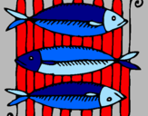 Disegno Pesce pitturato su roxy