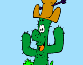 Disegno Cactus con il cappello  pitturato su salima97