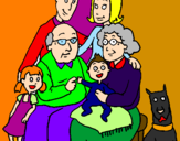 Disegno Famiglia pitturato su francesca p.