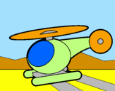Disegno Piccolo elicottero pitturato su eddy