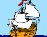 Disegno Barca  pitturato su WILLIAM