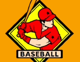 Disegno Logotipo baseball  pitturato su Riccardo
