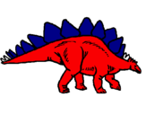 Disegno Stegosaurus  pitturato su manu jojo