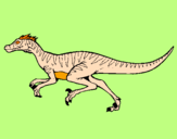 Disegno Velociraptor  pitturato su giovanni de simone