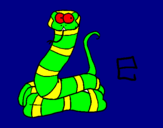 Disegno Serpente  pitturato su serp