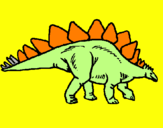 Disegno Stegosaurus  pitturato su nicholas