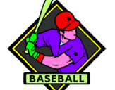 Disegno Logotipo baseball  pitturato su antonio