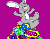 Disegno Coniglio di Pasqua pitturato su gaia  e  pablo