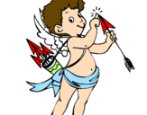 Disegno Cupido  pitturato su jorge