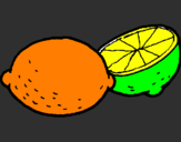 Disegno limone  pitturato su ANTONIO 