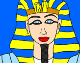 Disegno Tutankamon pitturato su Dario