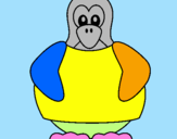 Disegno Pinguino pitturato su thomas