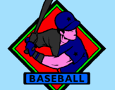 Disegno Logotipo baseball  pitturato su Vichy e samu