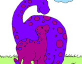 Disegno Dinosauri pitturato su Constanza