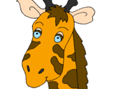 Disegno Muso di giraffa pitturato su gabriele