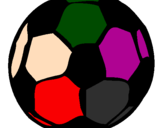 Disegno Pallone da calcio pitturato su edoardo c