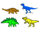 Disegno Dinosauri di terra  pitturato su gabriele 1
