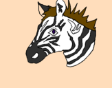 Disegno Zebra II pitturato su GAIA