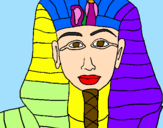 Disegno Tutankamon pitturato su camilla