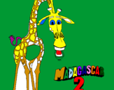 Disegno Madagascar 2 Melman pitturato su zakaria
