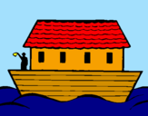 Disegno Arca di Noè  pitturato su valentina