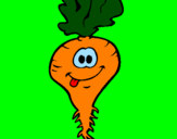 Disegno Barbabietola pitturato su carota