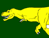 Disegno Tyrannosaurus Rex  pitturato su TIZIO