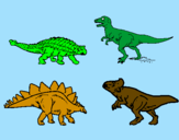 Disegno Dinosauri di terra  pitturato su natalie 2006