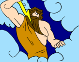 Disegno Zeus pitturato su alessia brenna