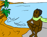 Disegno Madagascar pitturato su ambra