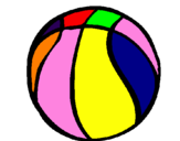 Disegno Pallone da pallacanestro pitturato su tiz